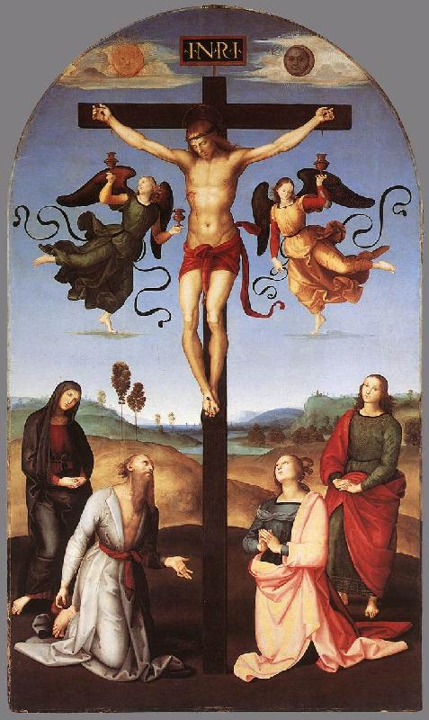 RAFFAELLO Sanzio Crucifixion (Citt di Castello Altarpiece) g France oil painting art